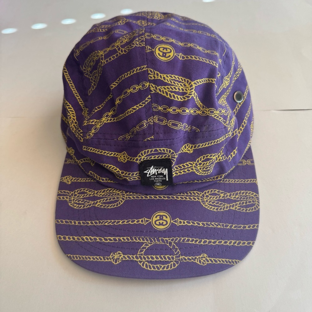 Stussy Purple and Gold Camper Skate Hat